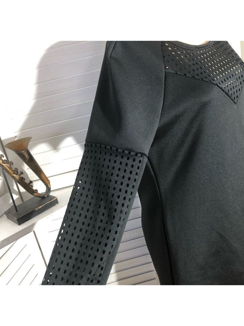 Fabletics Tilly Sweatshirt Mini Dress Knit Mesh Panel Size S - Picture 11 of 15